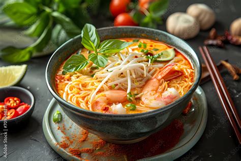  Laksa Kedah! En explosiv blandning av kryddig buljong och krämig kokosmjölk som dansar på smaklökarna.